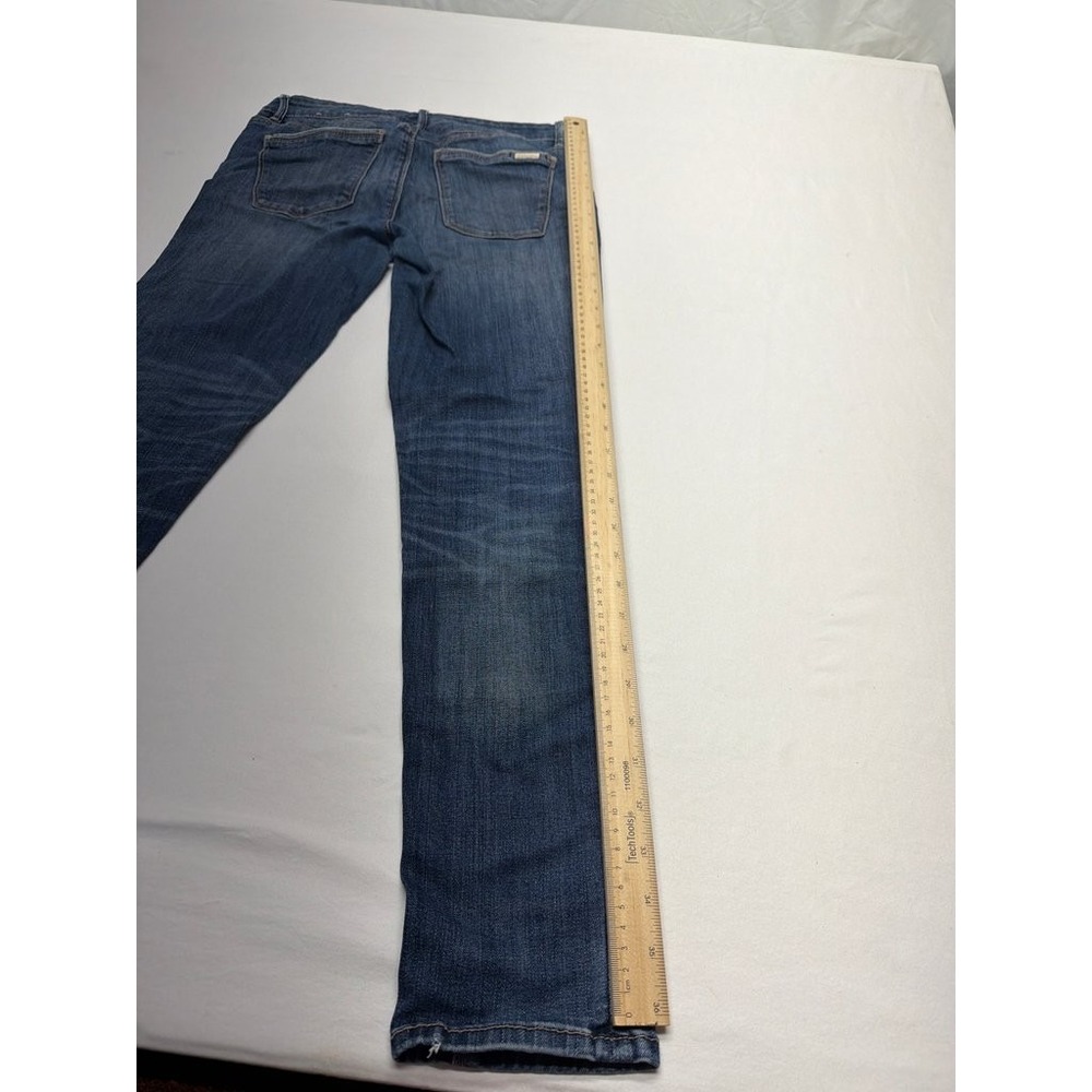 White House Black Market The Skinny Distressed Blue Jeans Size 4 - Picture 6 of 9